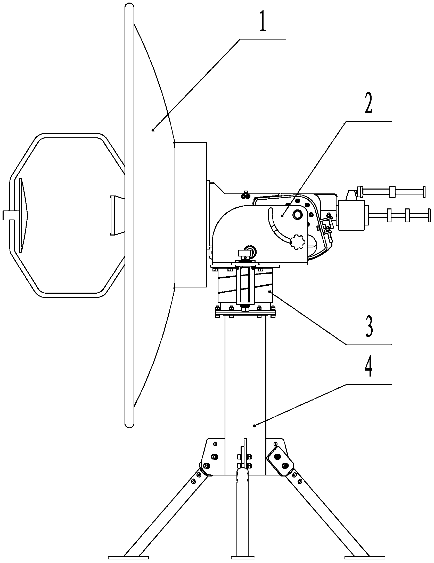 Manual operation antenna pedestal system