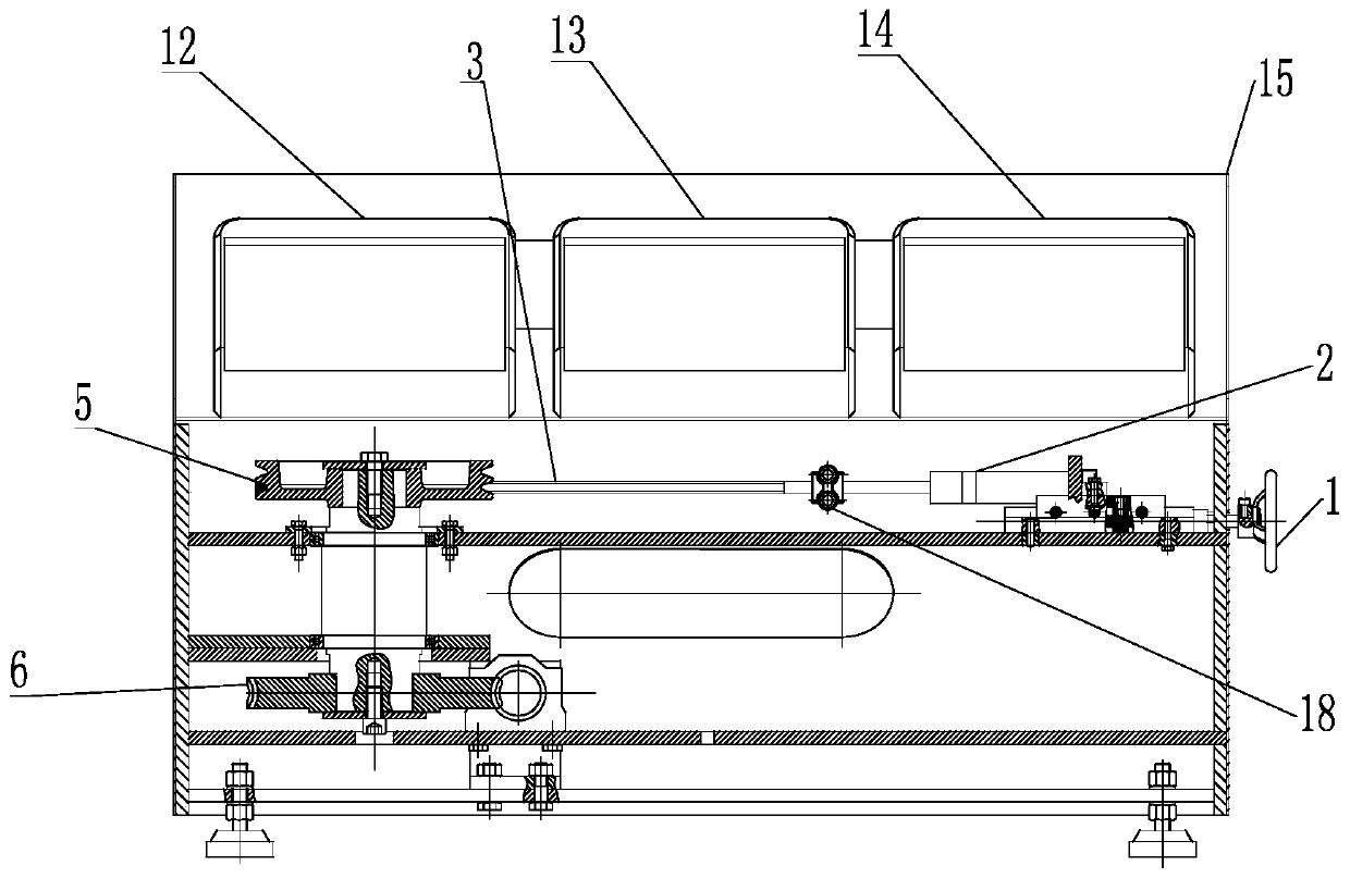 V belt transmission force measuring experimental device