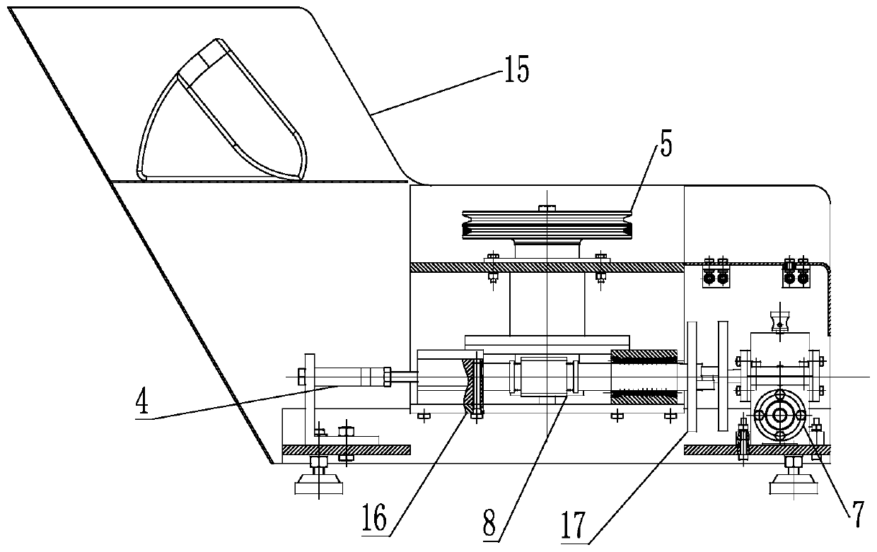 V belt transmission force measuring experimental device