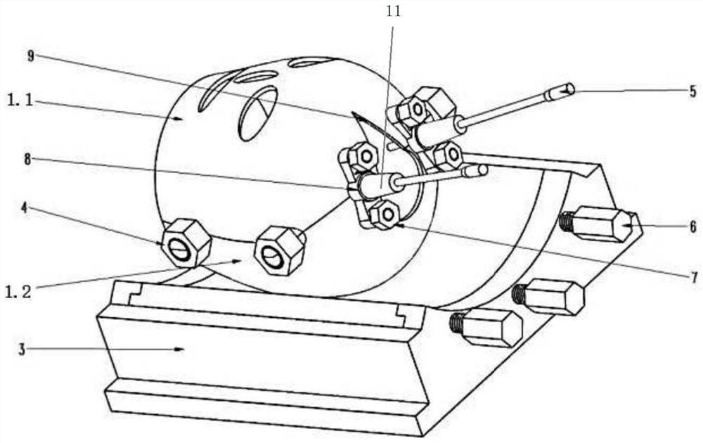 Infant intracranial hemorrhage fixing and guiding drainage device and preparation and use methods