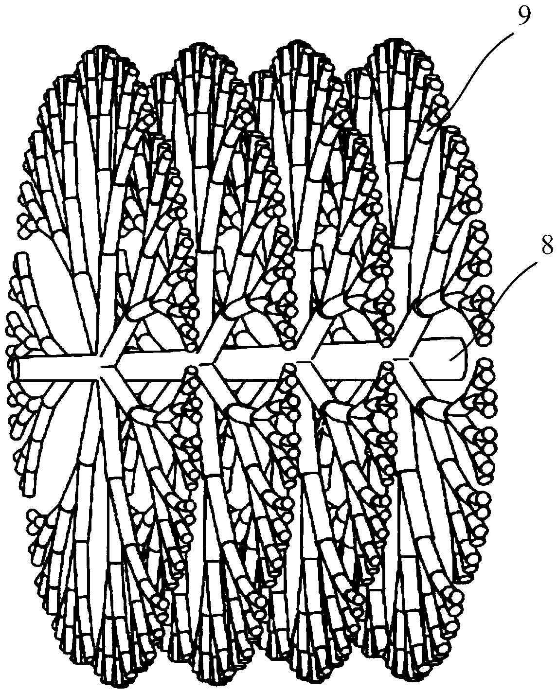 Fractal bifurcated heat exchanger with coupled jacket