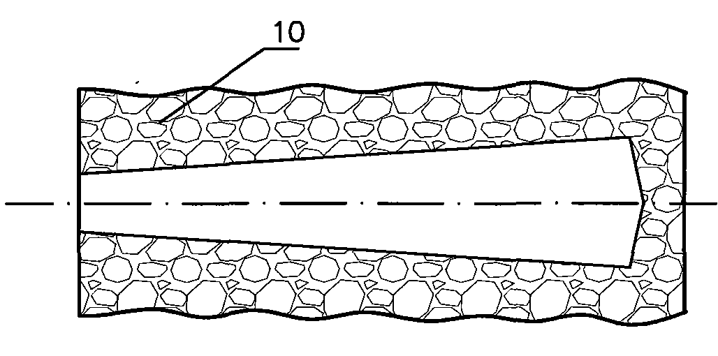 Special drill bit for tapered hole and application method of tapered hole