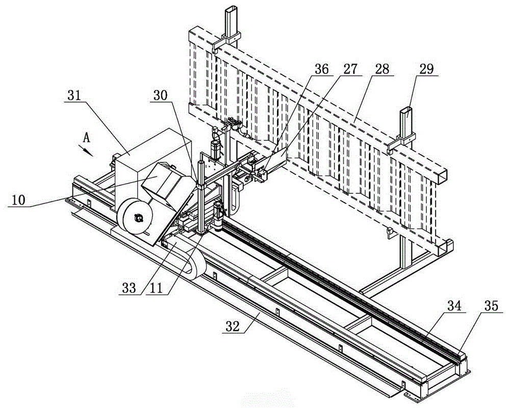 Guardrail plate automatically welding device