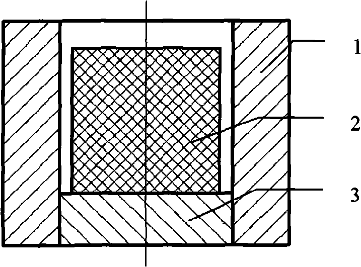 Hot impact extrusion process and device for large annular barrel type forged piece