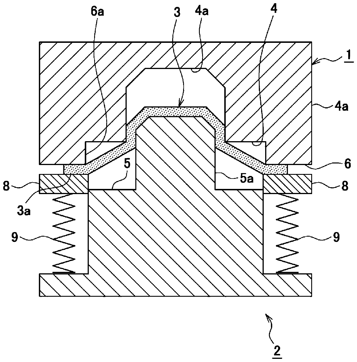 Hot press processing device and hot press processing method