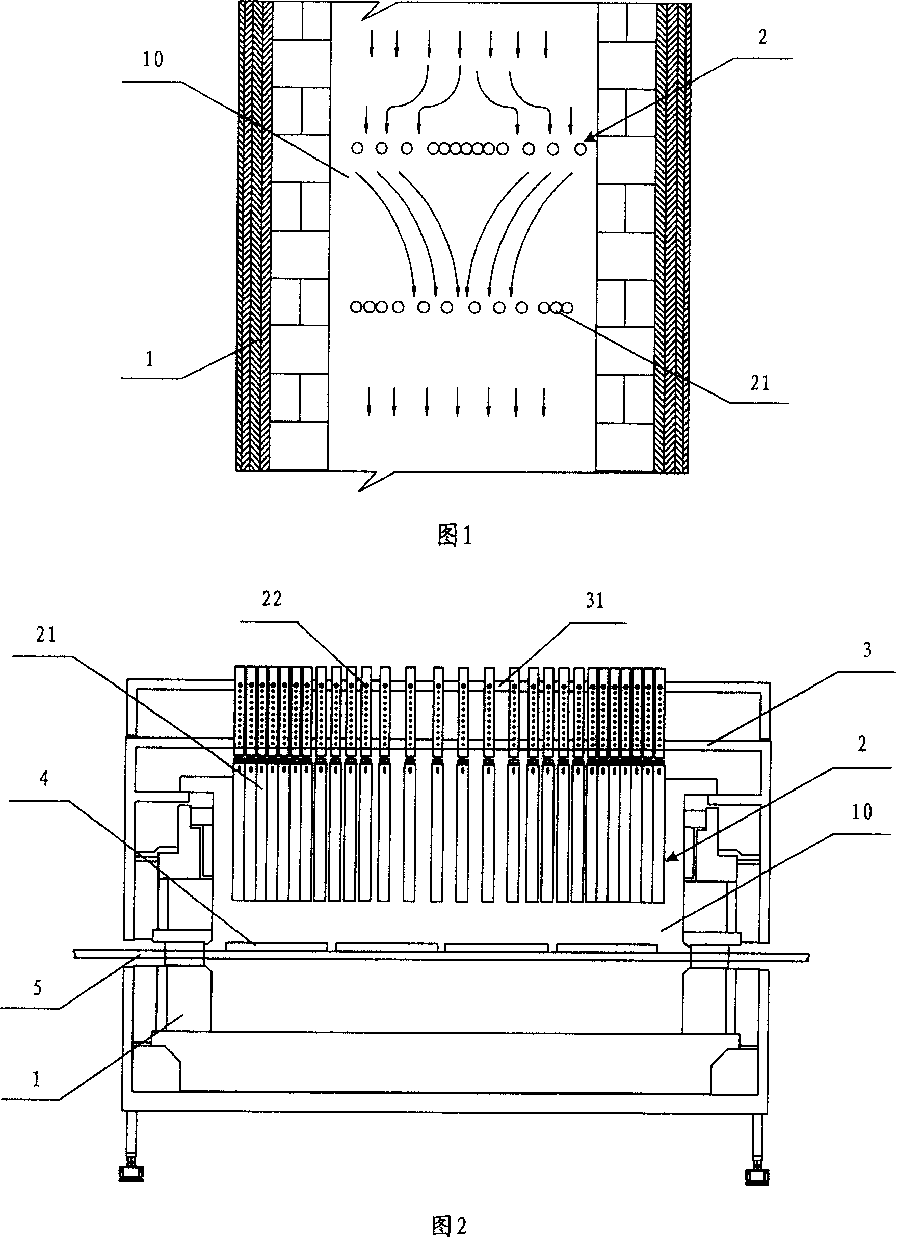 Calcinated ceramic-trick roller-bed kiln