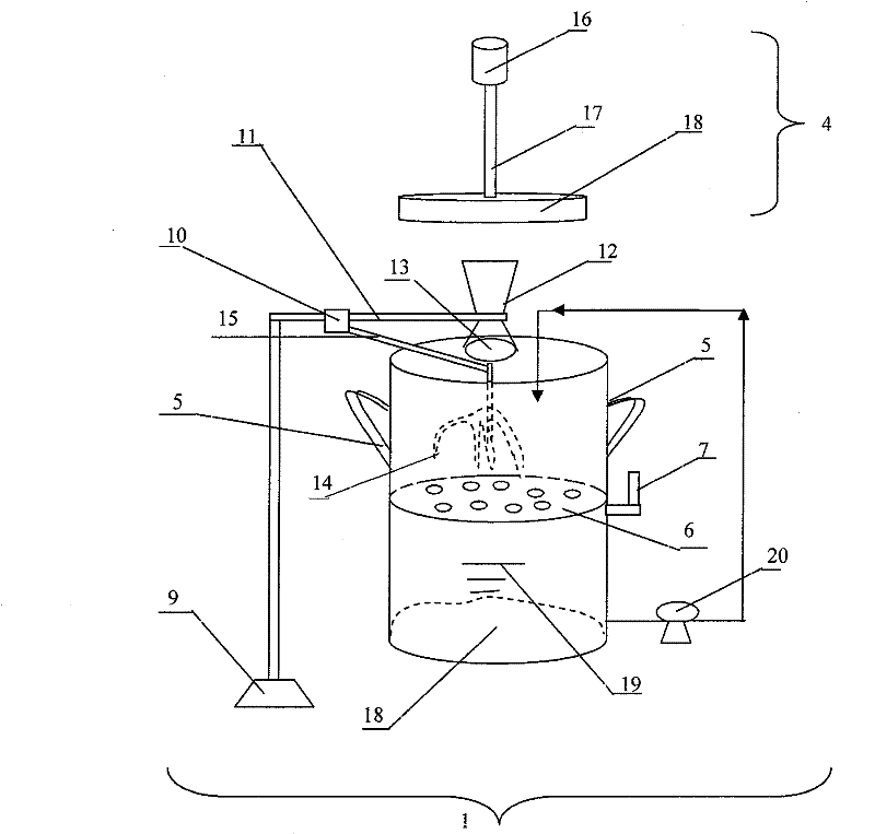 A method and device for controlling the growth of water-saving mildew