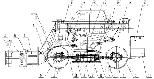 Storage battery stand column dismounting vehicle