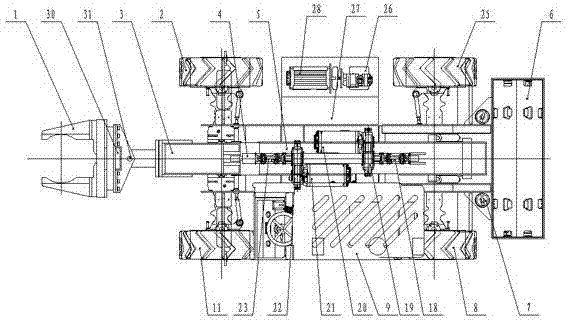 Storage battery stand column dismounting vehicle