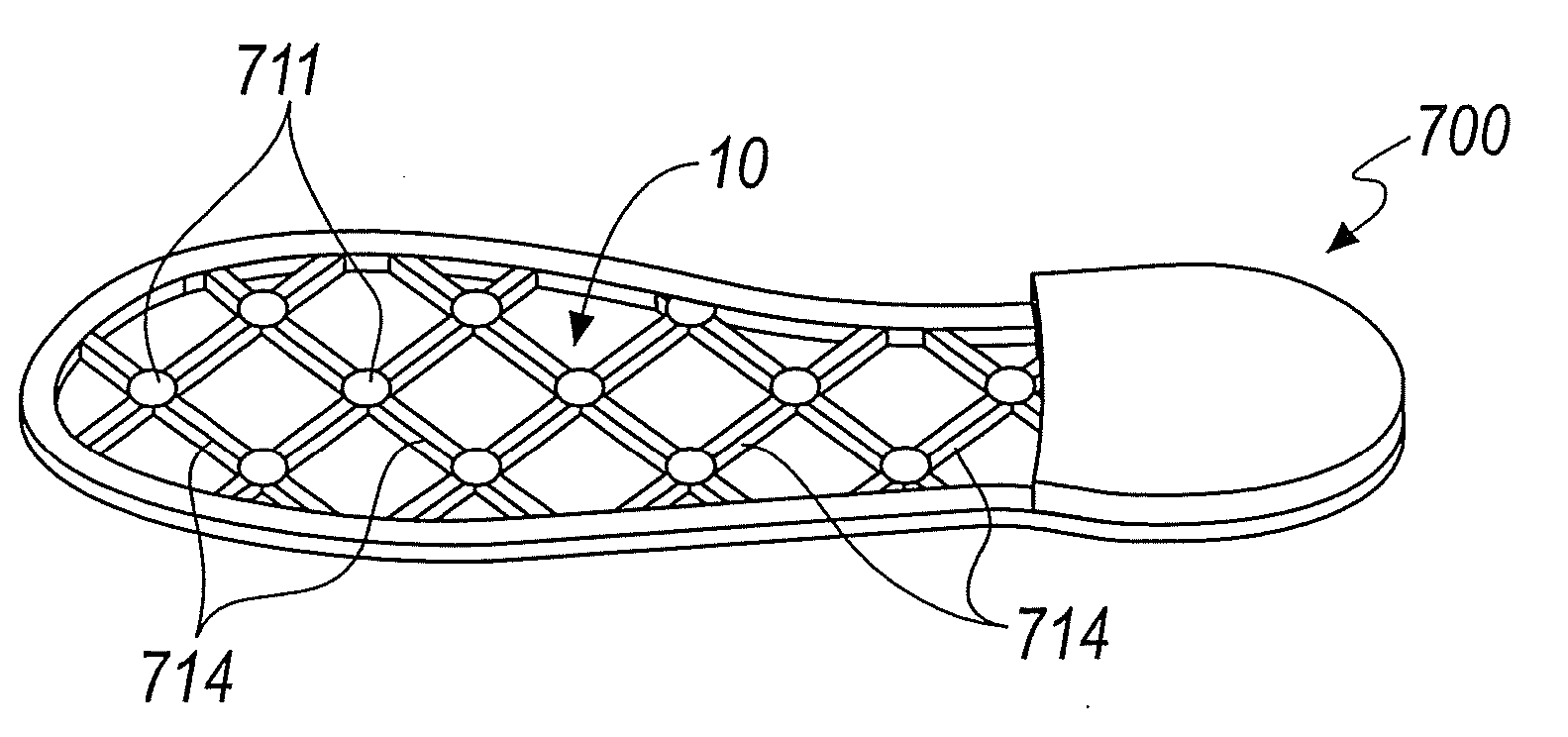 Insert for vapor-permeable and waterproof soles