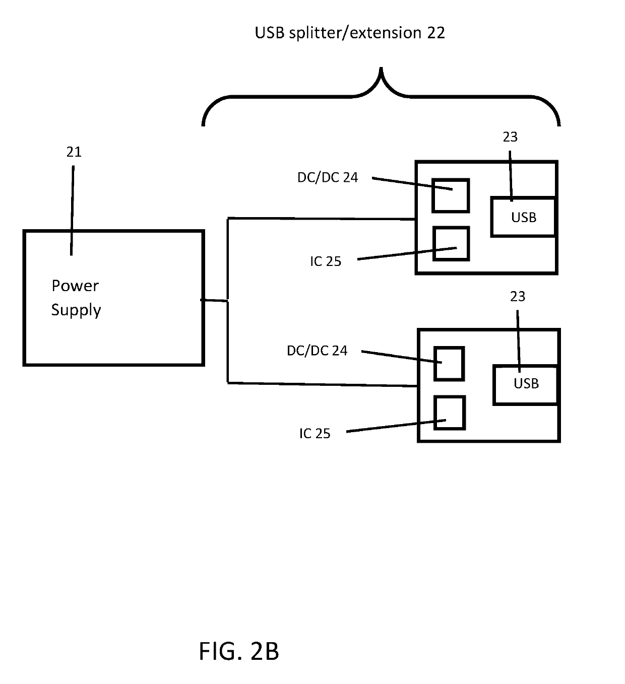 Intelligent charging USB splitter