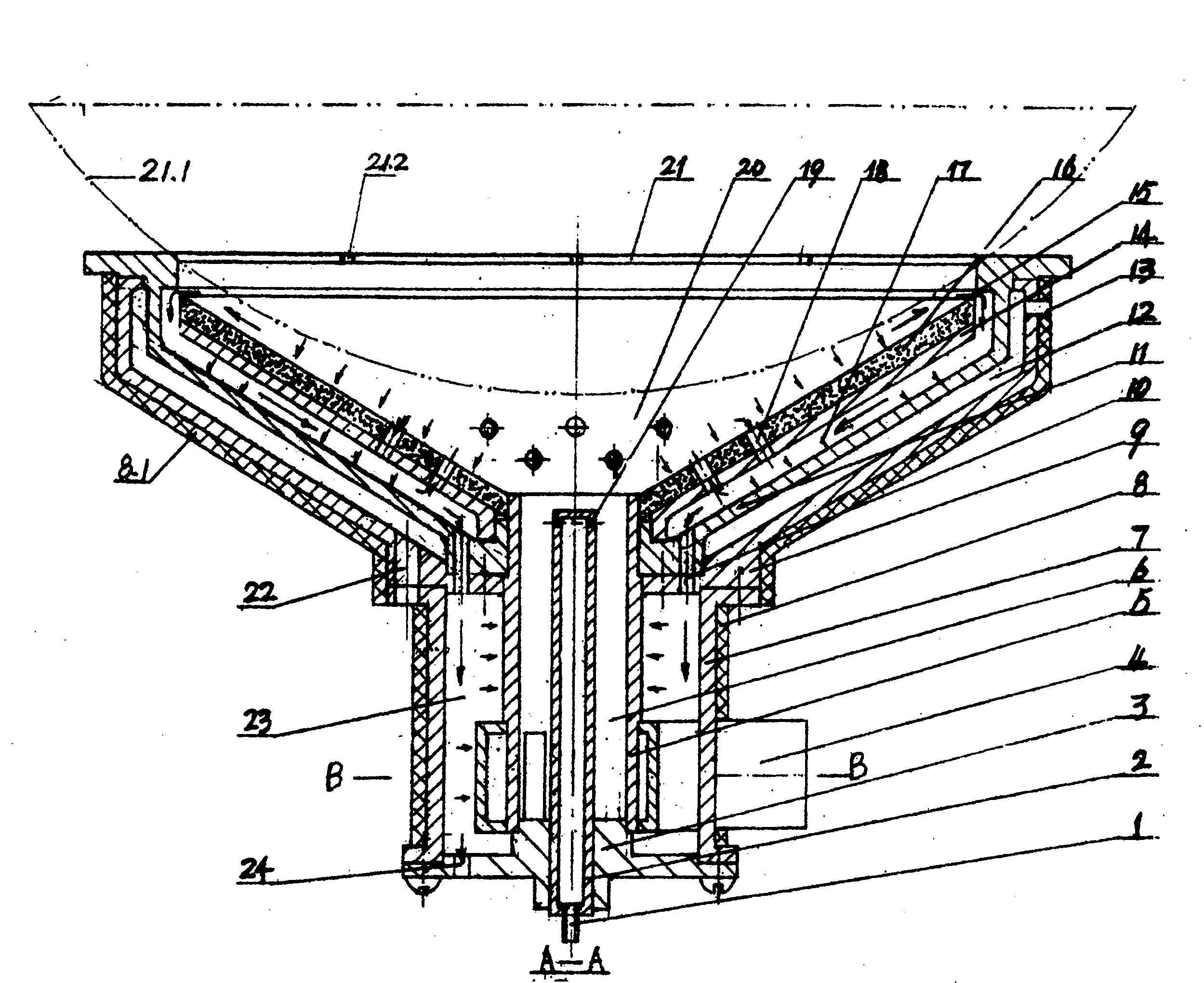 Spiral-flow type fishtail high-efficiency energy-saving burner