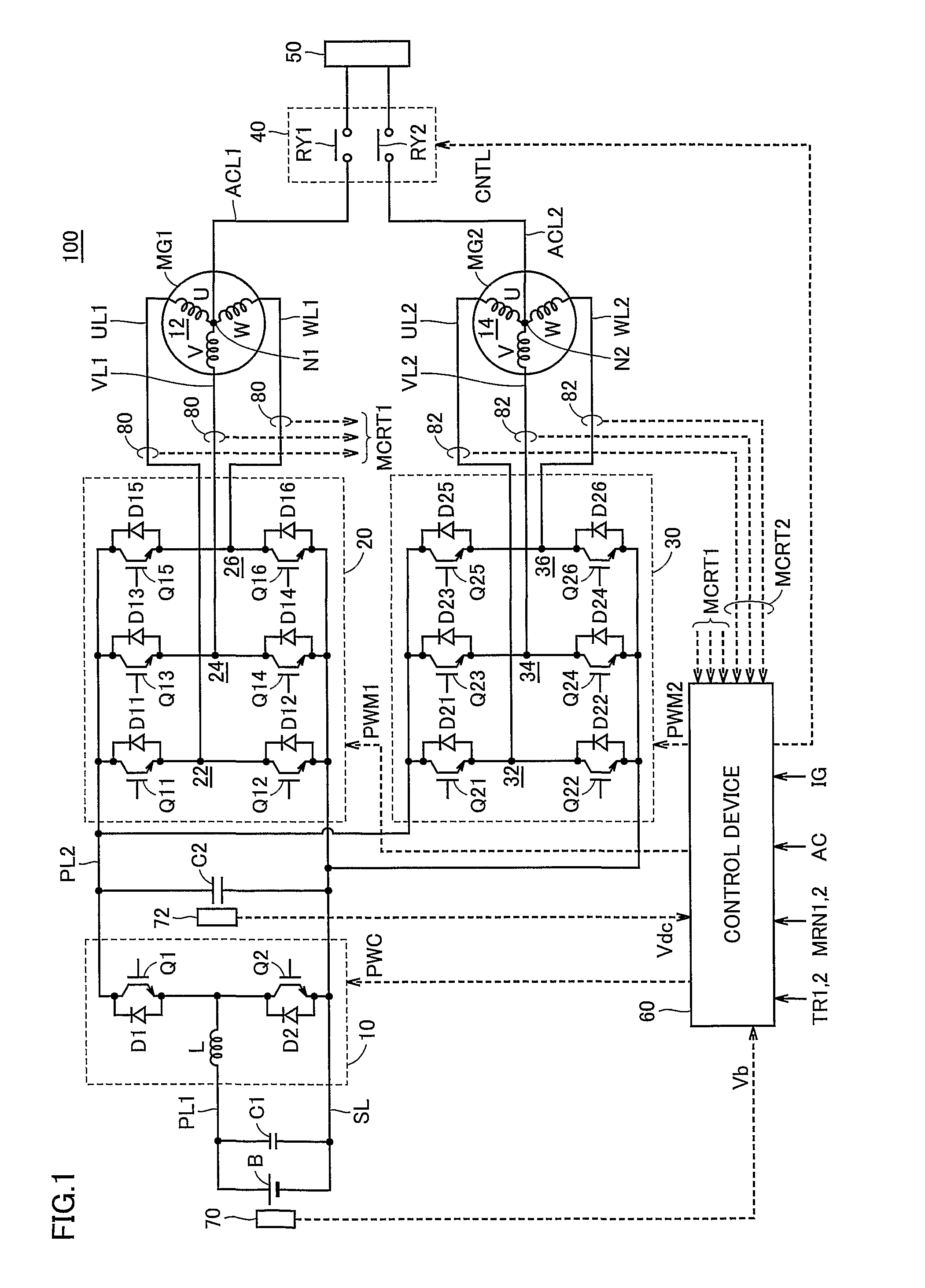 Alternating voltage generation apparatus and power output apparatus