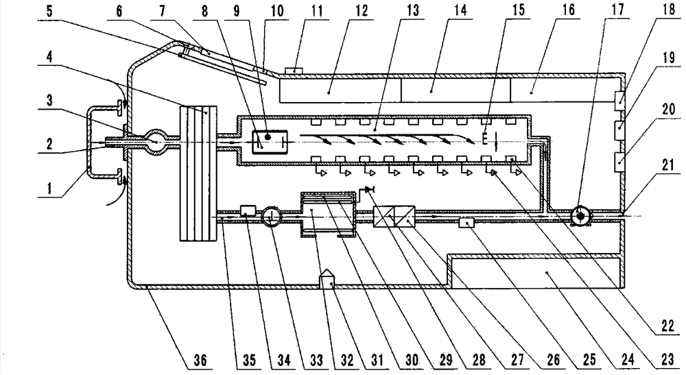 Device for qualitatively, quantitatively and quickly detecting pesticide residue on site