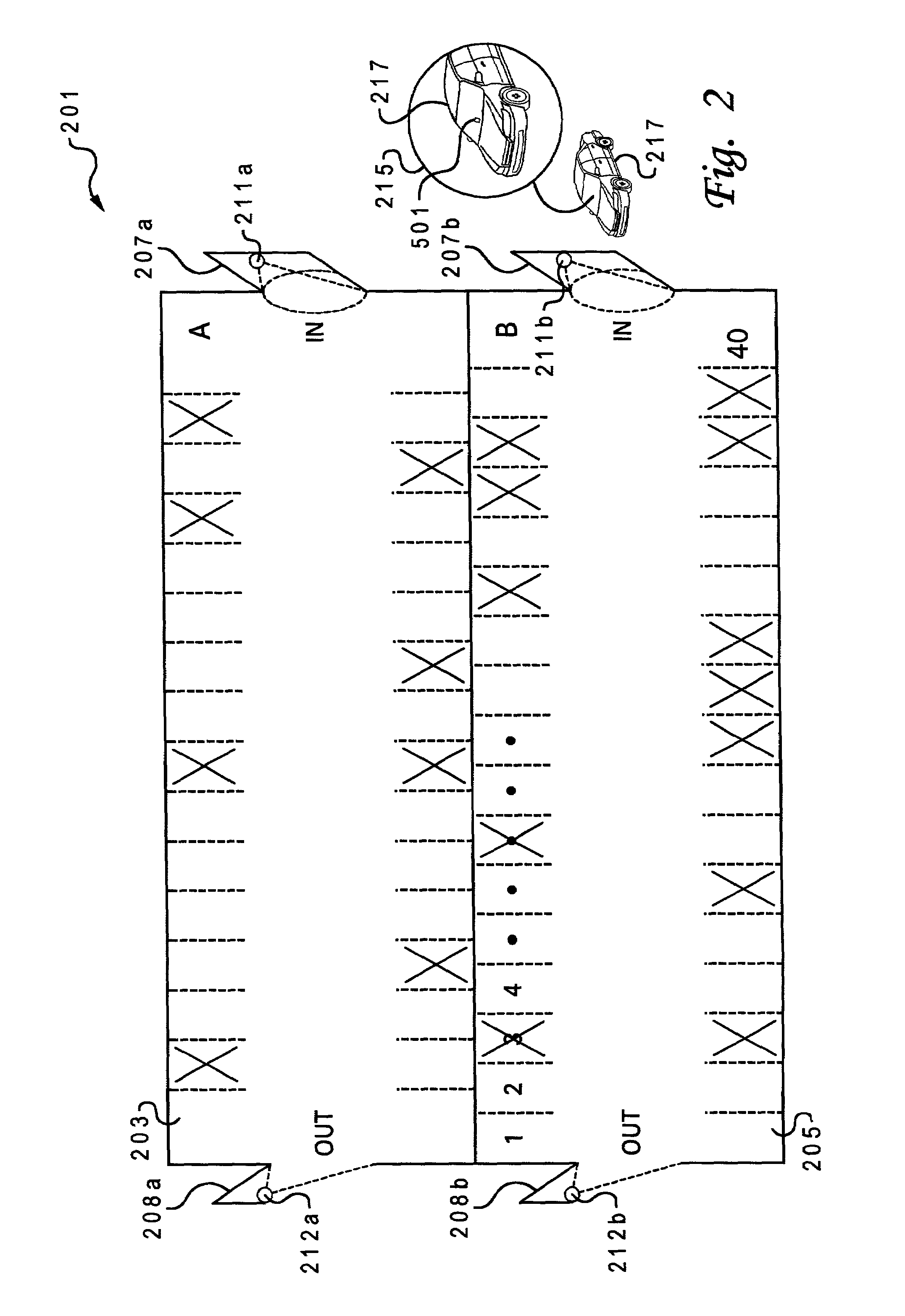 Method and systems for space reservation on parking lots with mechanisms for space auctioning, over-booking, reservation period extensions, and incentives