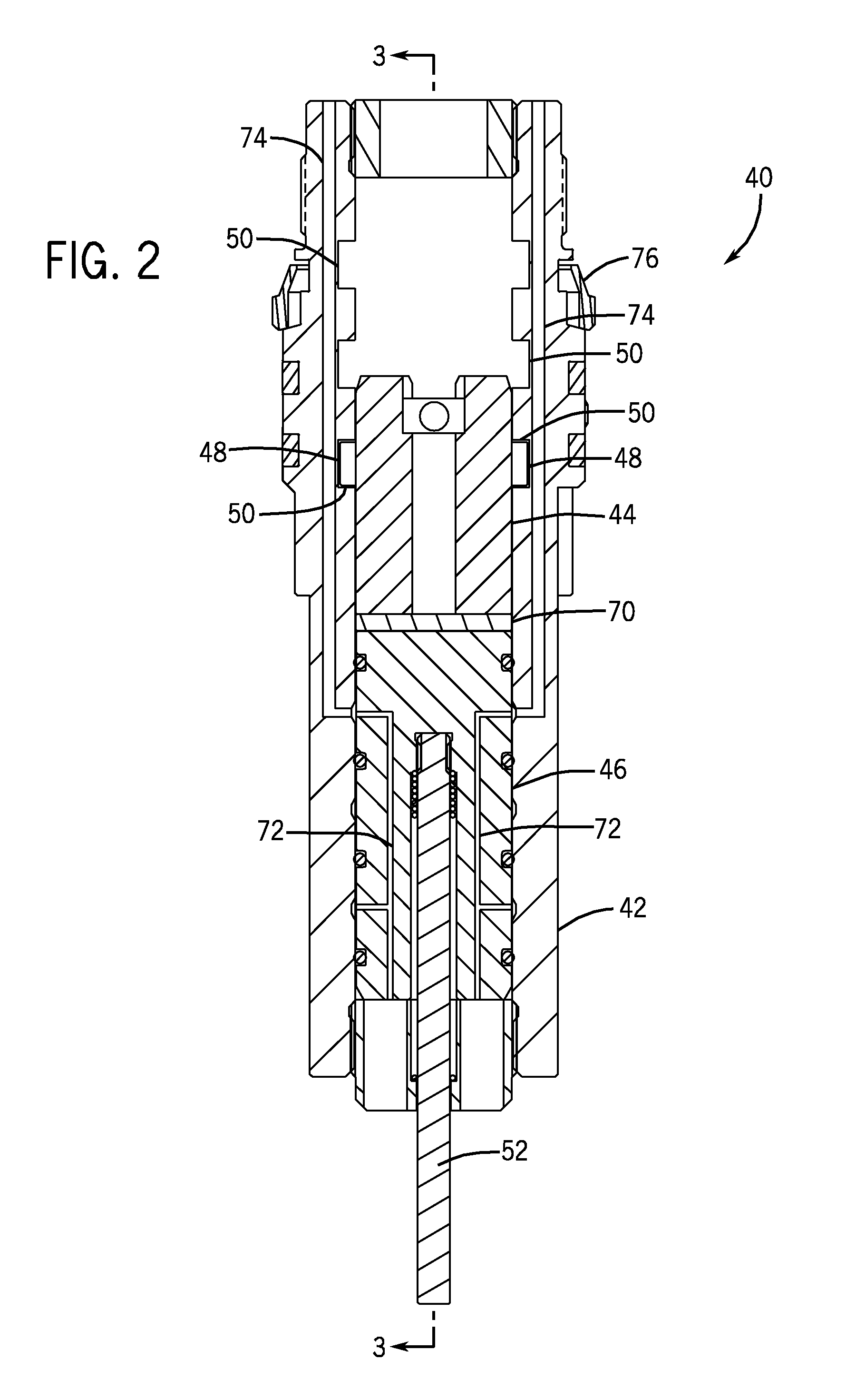 Internal lockdown snubbing plug