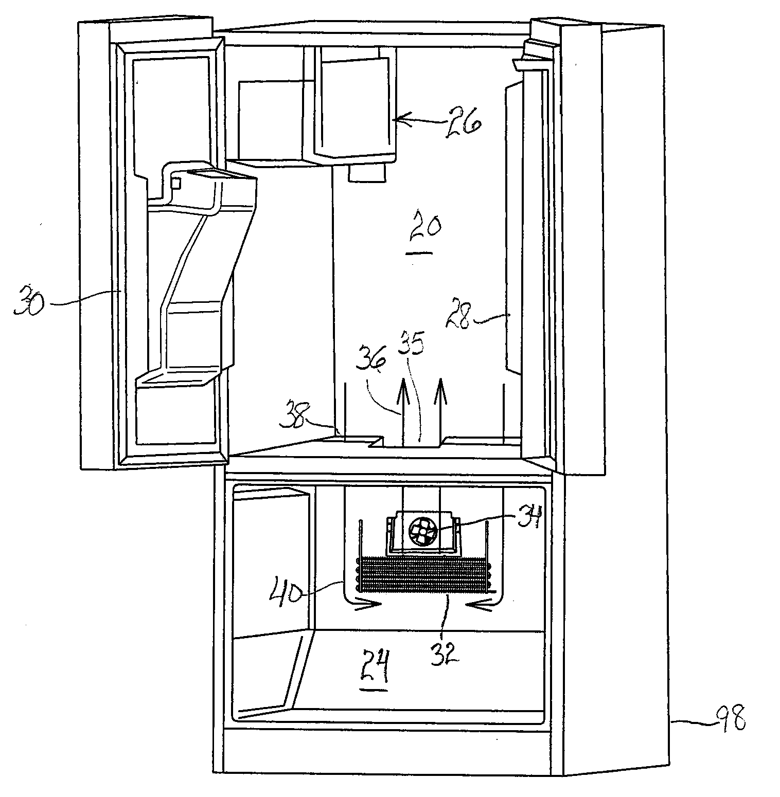 Dryer for a refrigeration appliance and a refrigeration appliance including the dryer