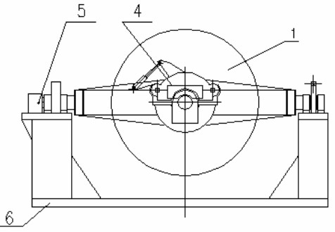 Turning process method and device for stator in large wind-driven generator