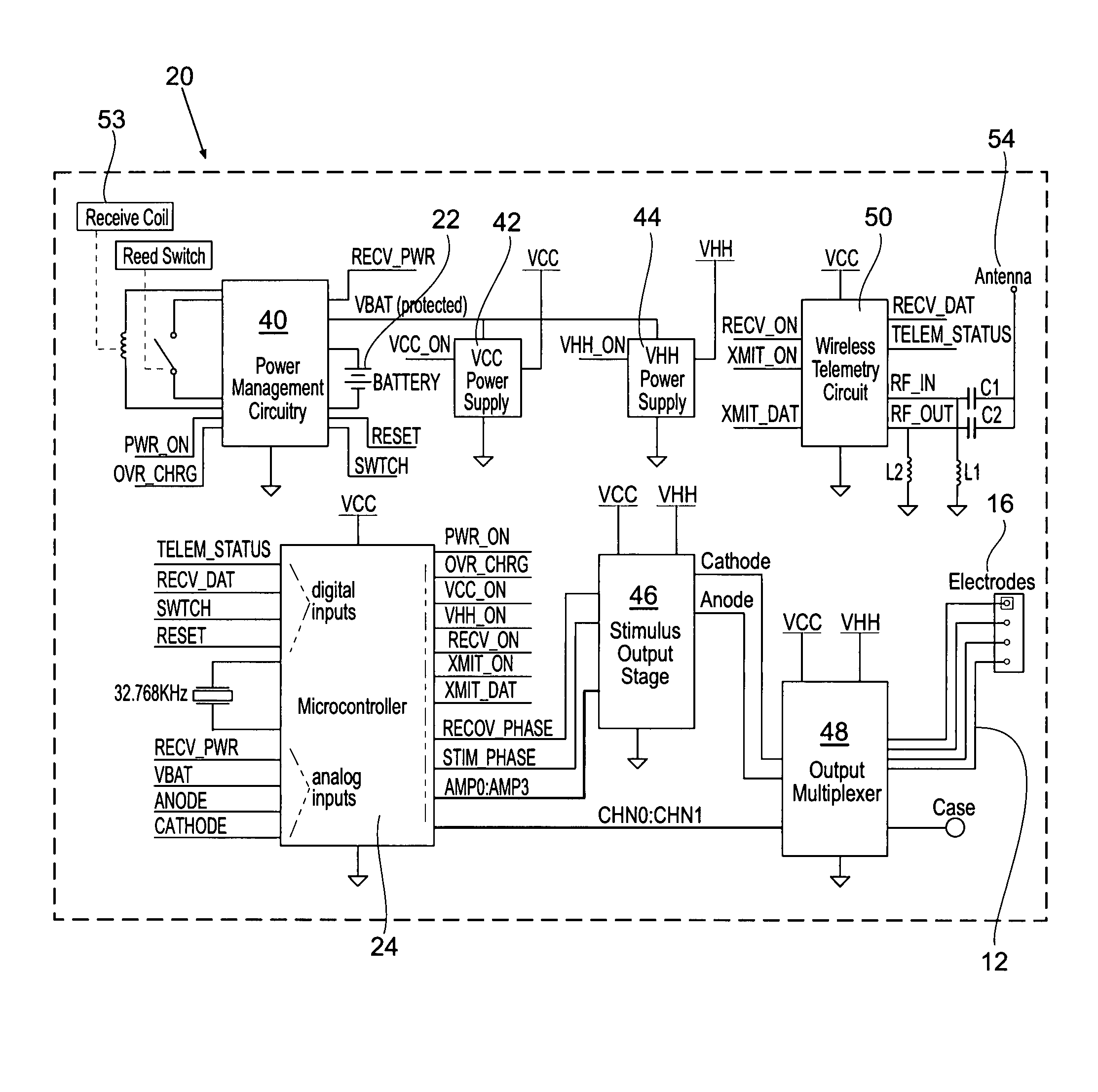 Implantable pulse generator power management