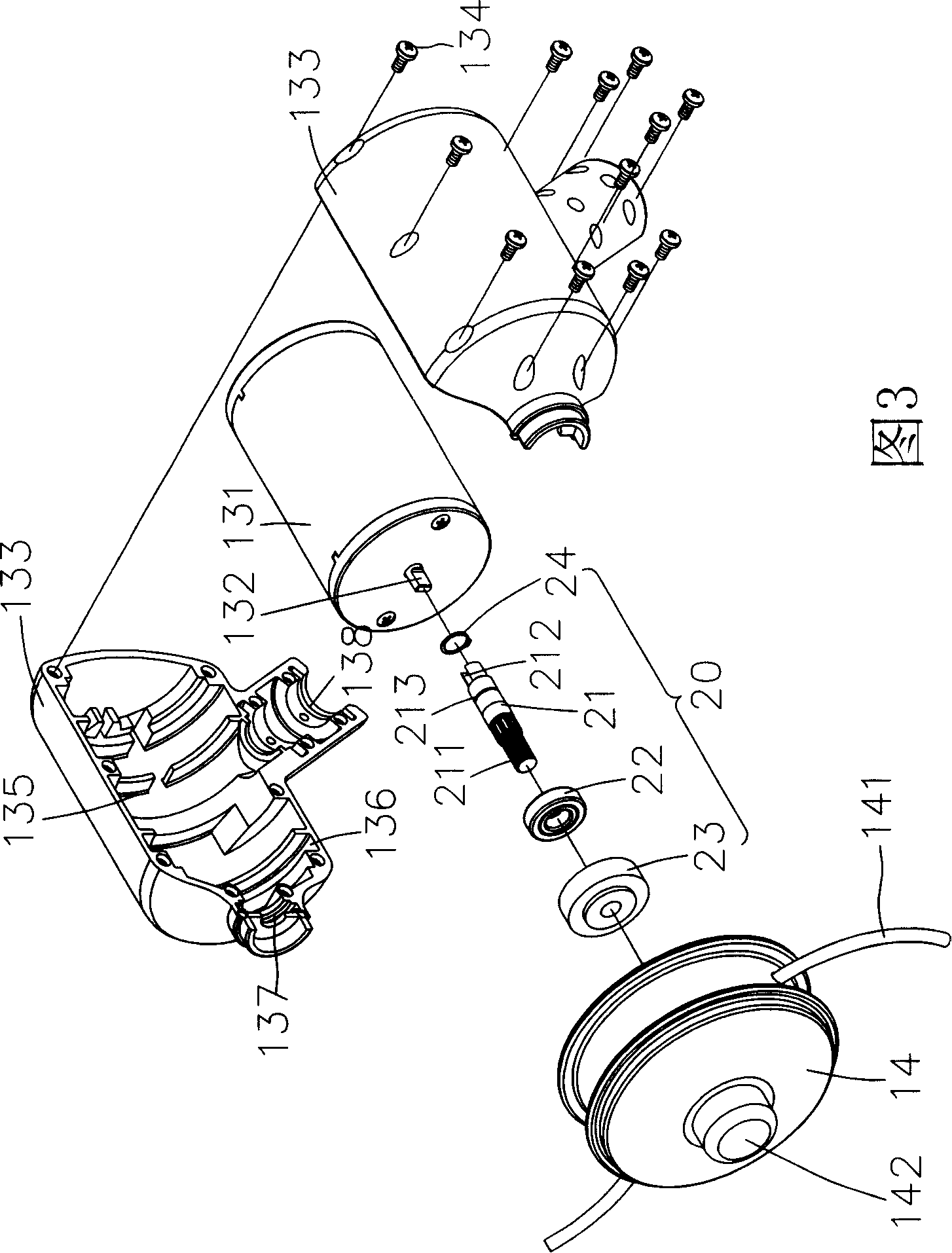 Electric mower with motor protection device