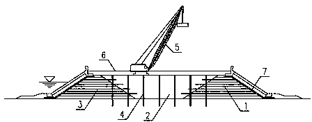 Method for banking with silt filled geotextile bags