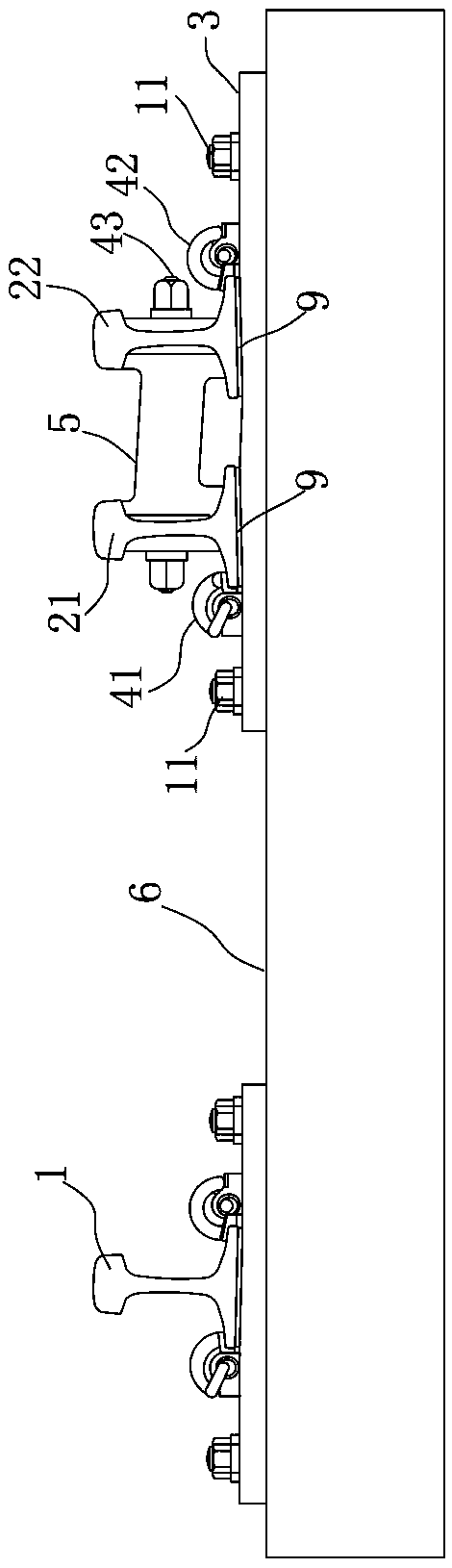 Rail set railway fixing device