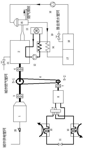 Alternating-current and gas engine parallel dual-drive heat pump device