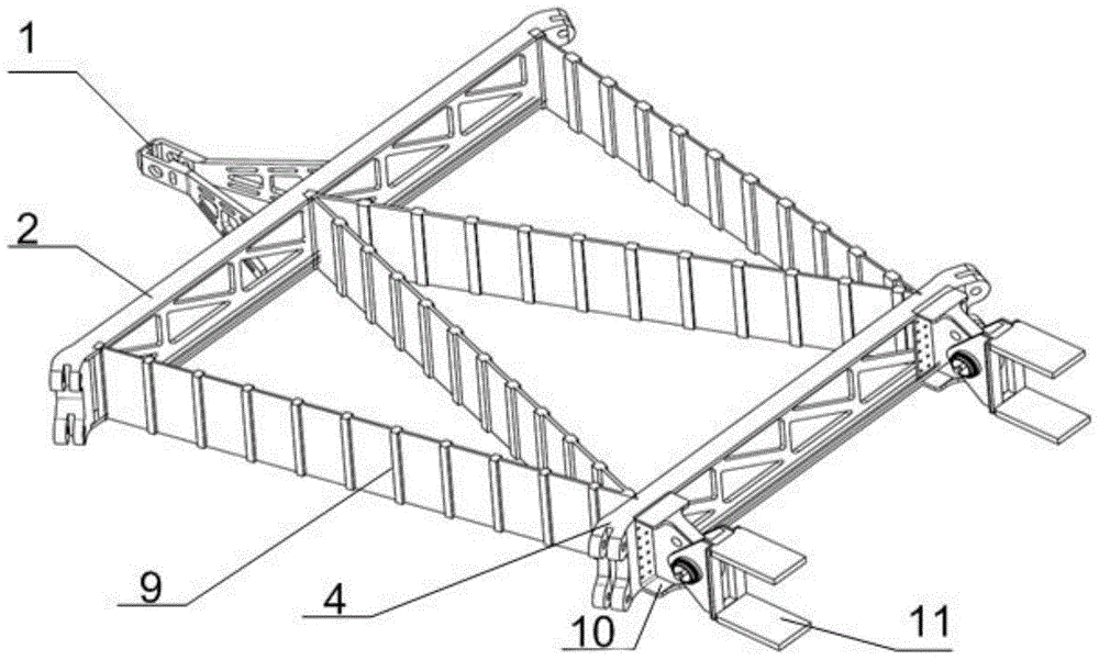 Central wing of horizontal tail of civil airplane