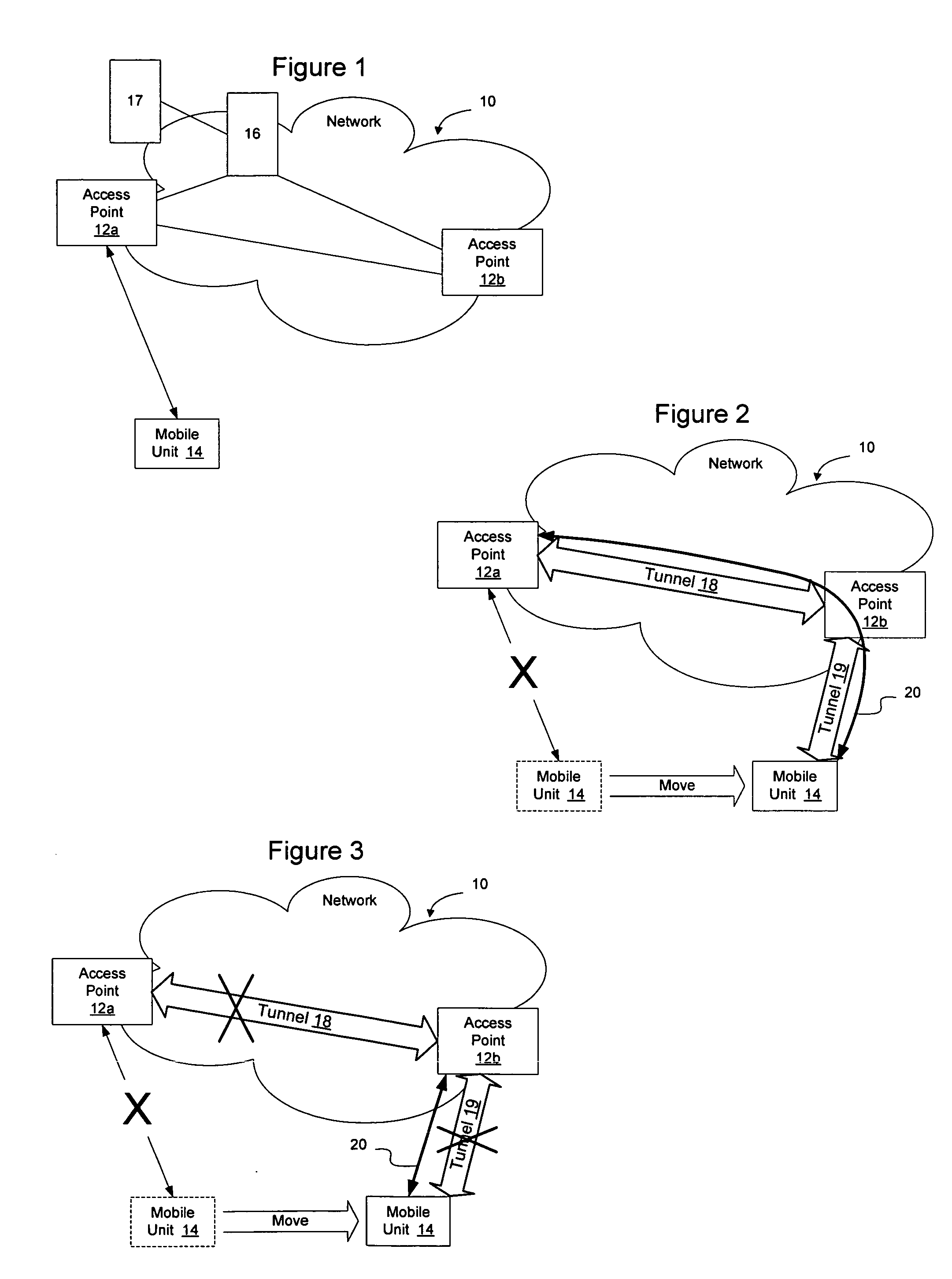 Method and apparatus for extending a mobile unit data path between access points