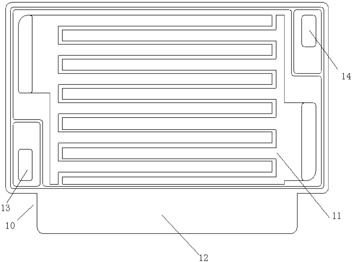 Heat radiation bipolar plate for fuel battery