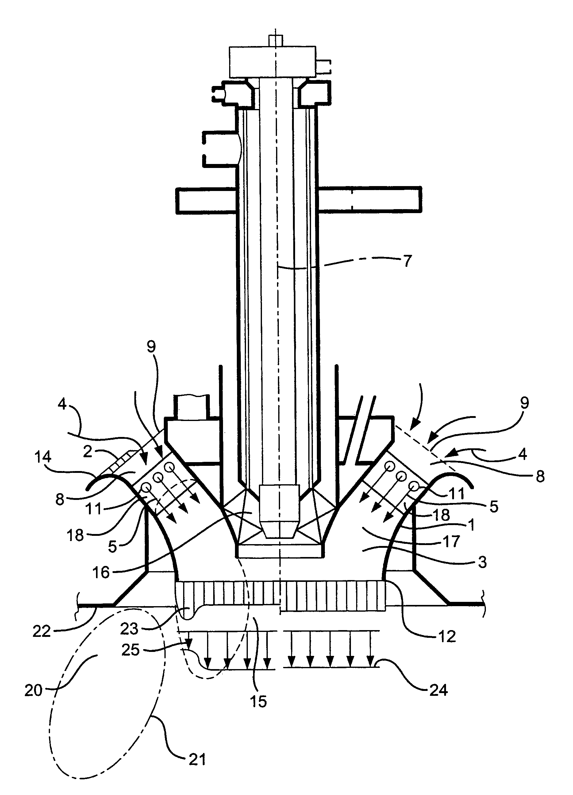 Burner apparatus for burning fuel and air