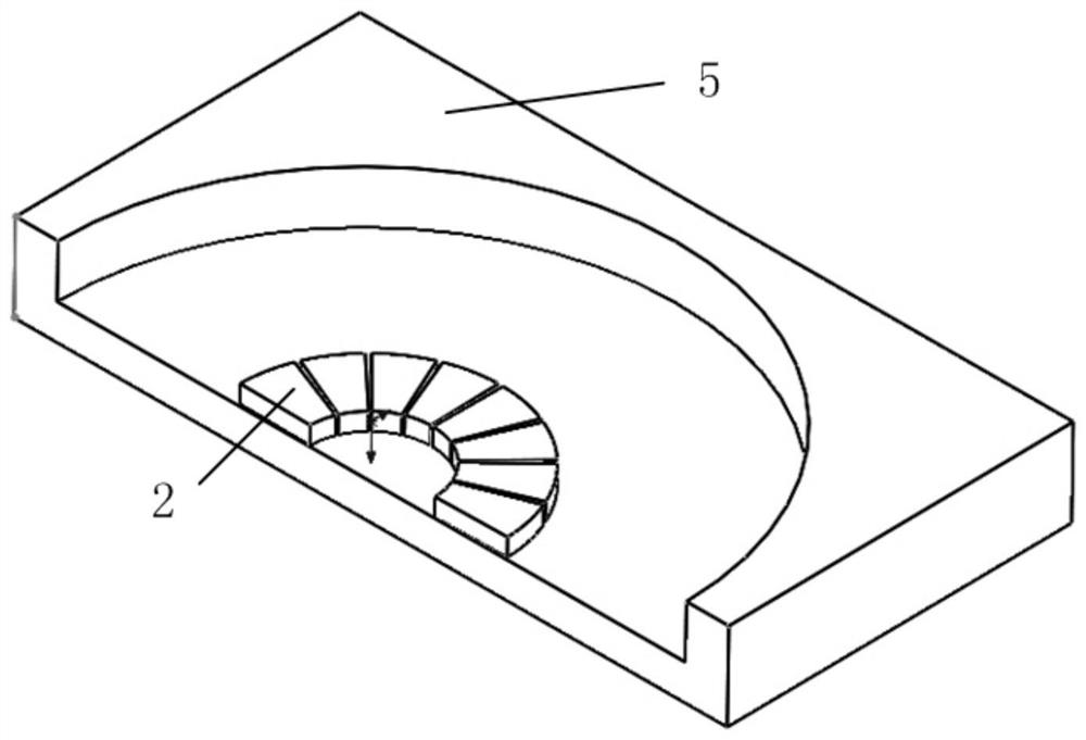 Distributed micro-gyroscope with upper and lower separate electrodes and its preparation method