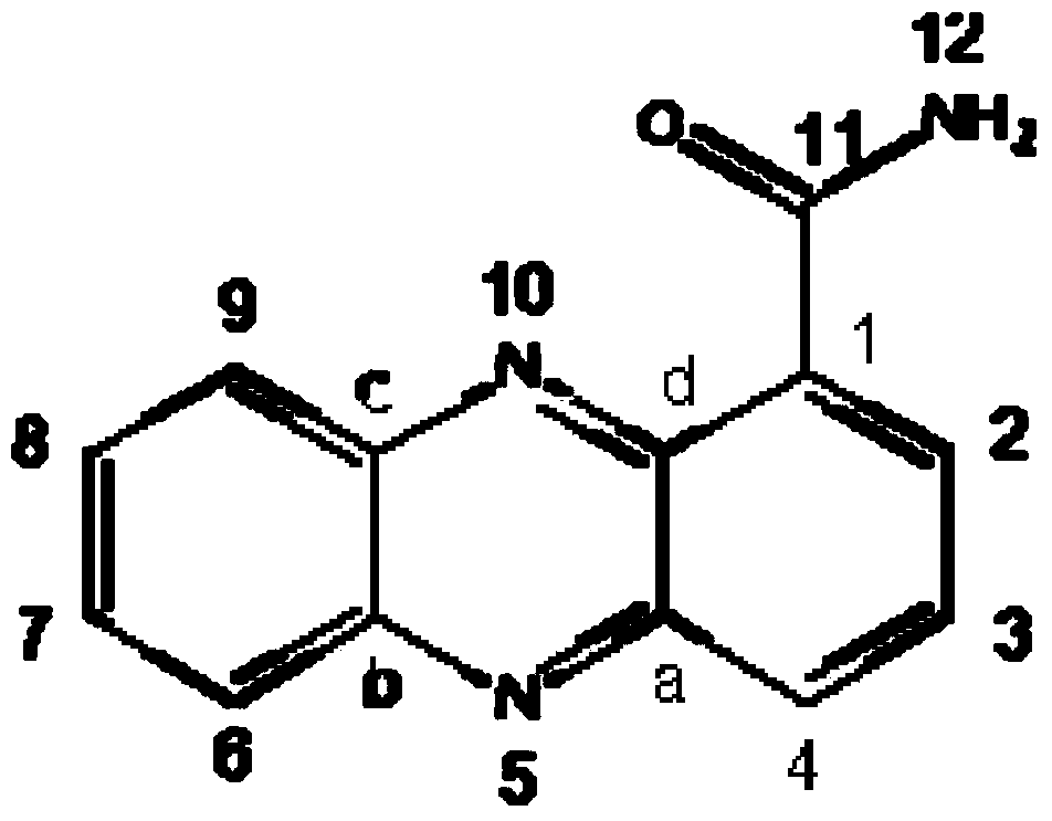 Gene engineering bacterial strain used for producing phenazine-1-methanamide and its purpose