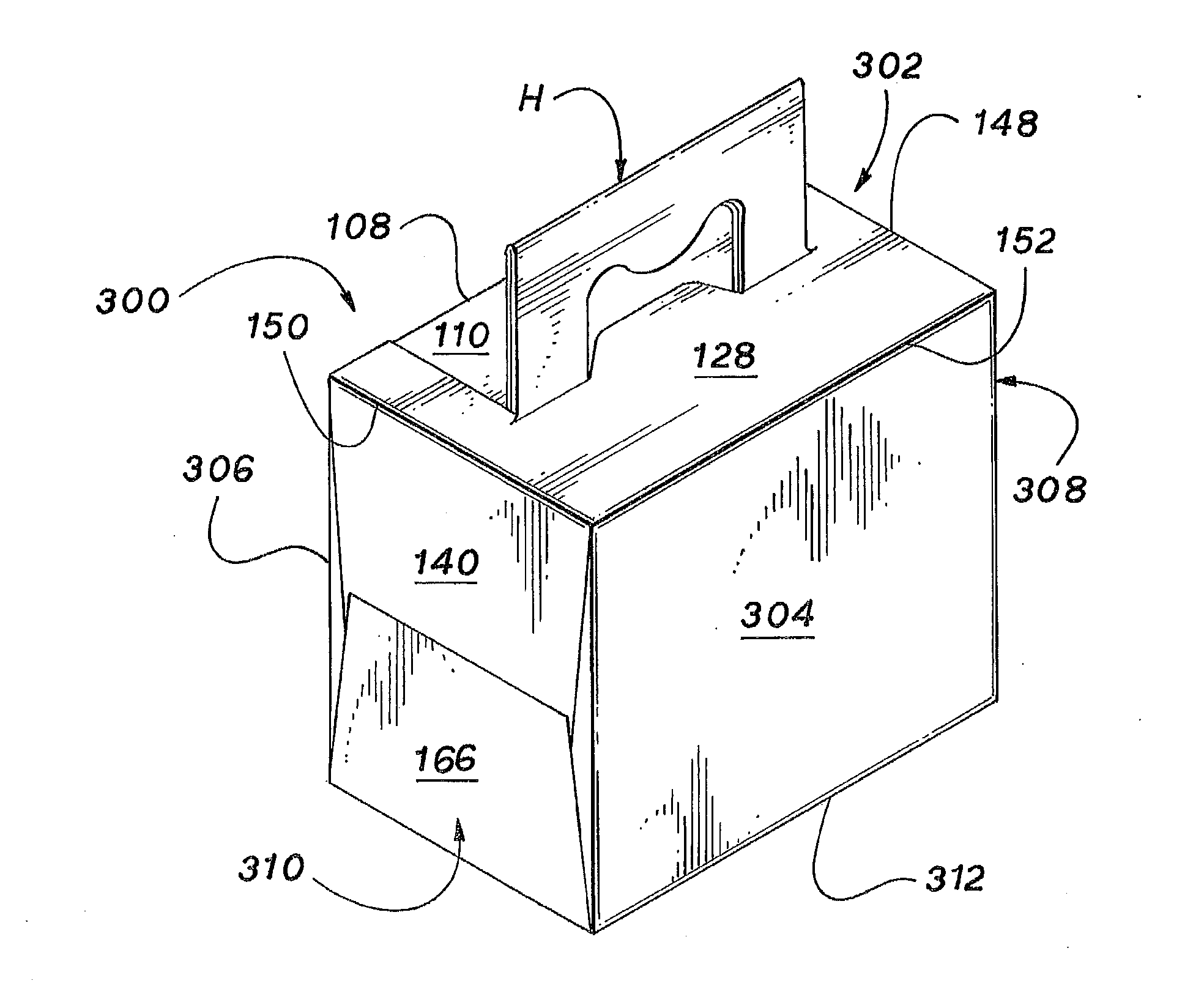 Carton with upright handle and multi-ply reinforced top wall