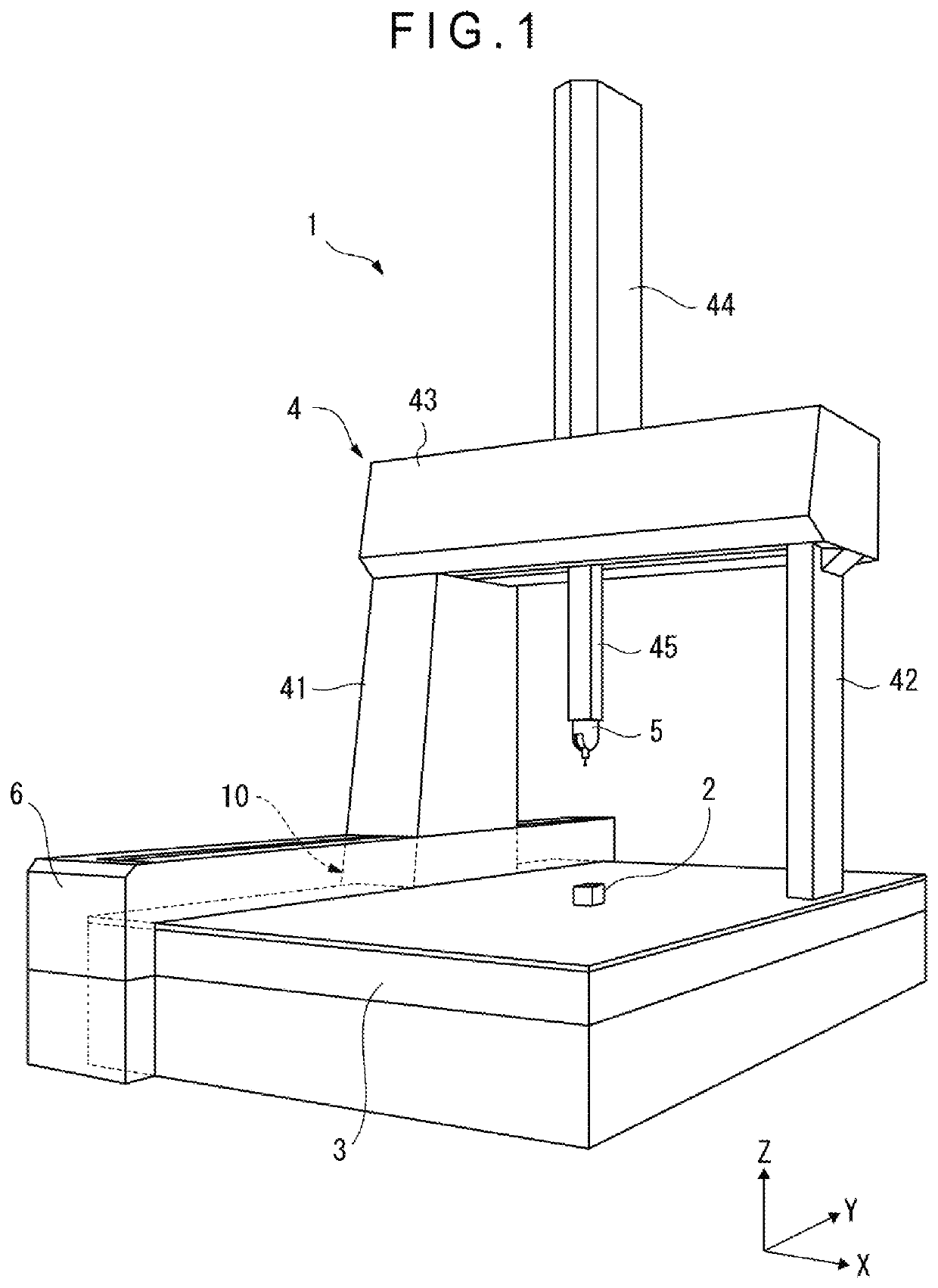 Profile measuring machine and movement mechanism