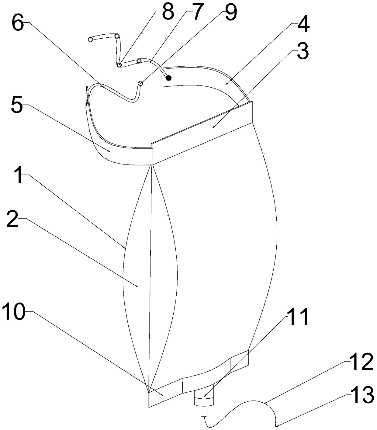 Tree nutrient transportation bag for forestry planting