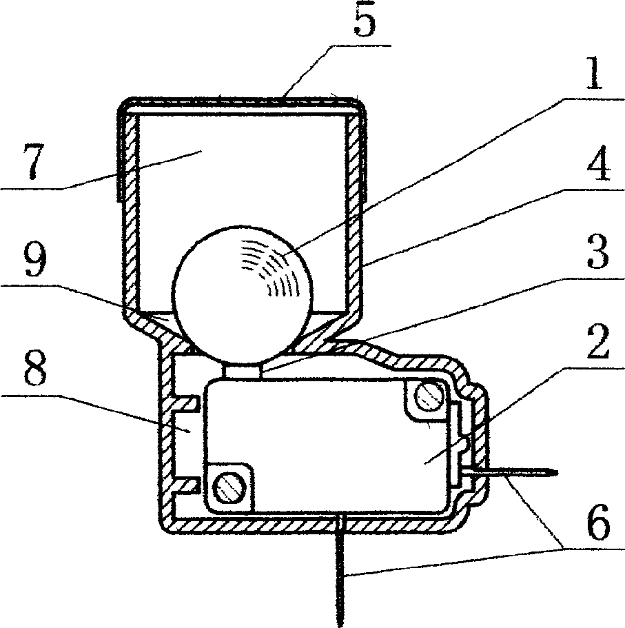 Mechanical type tilting motion switch