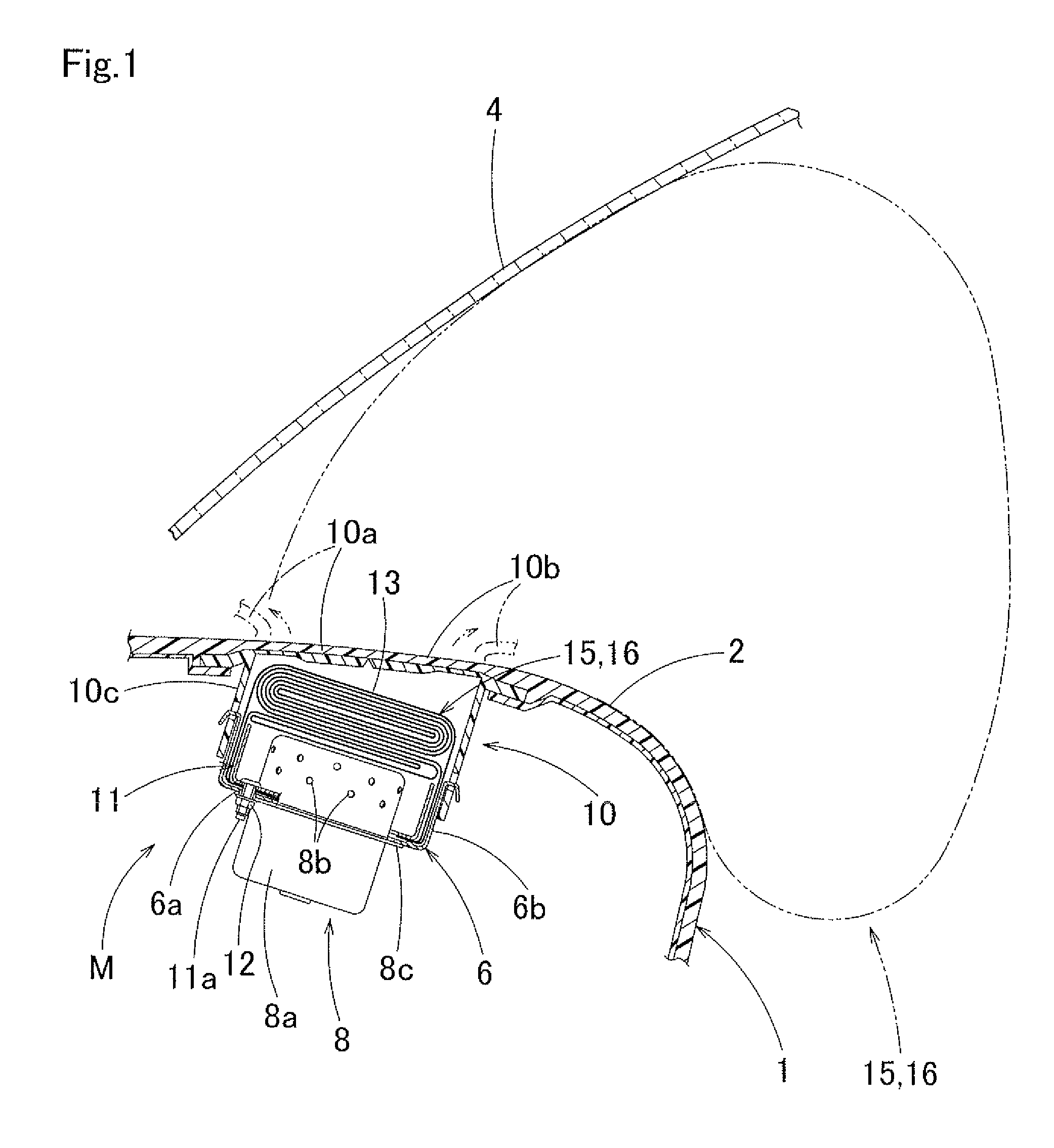 Airbag apparatus for a front passenger's seat