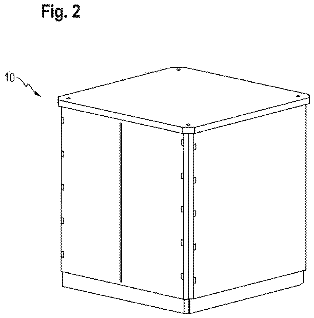 Housing for an electricity charging station and method for producing same