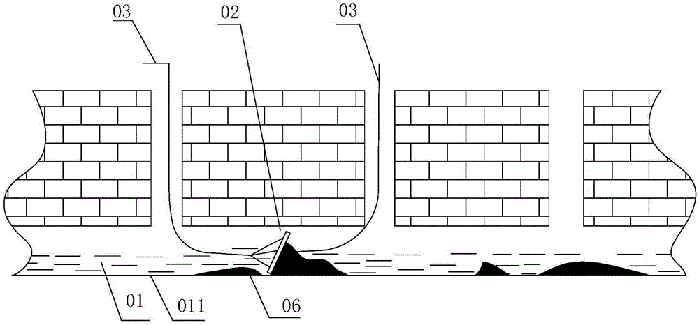 Underground pipeline dredging method