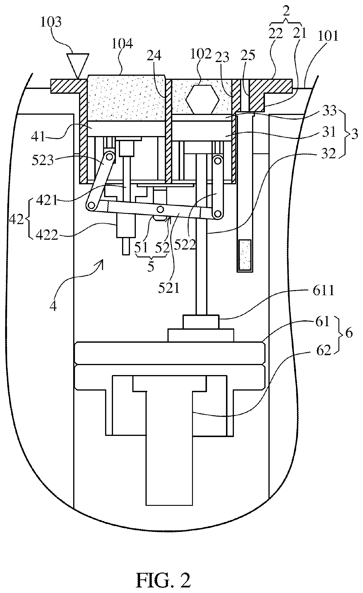 Lifting device for additive manufacturing and operational method thereof