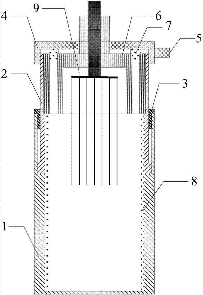 A piston type transducing electrode