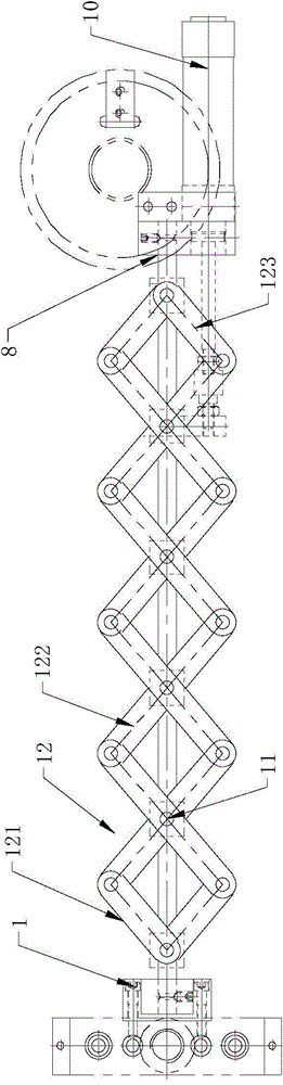 Bottle-parison variable-pitch apparatus of bottle blowing machine