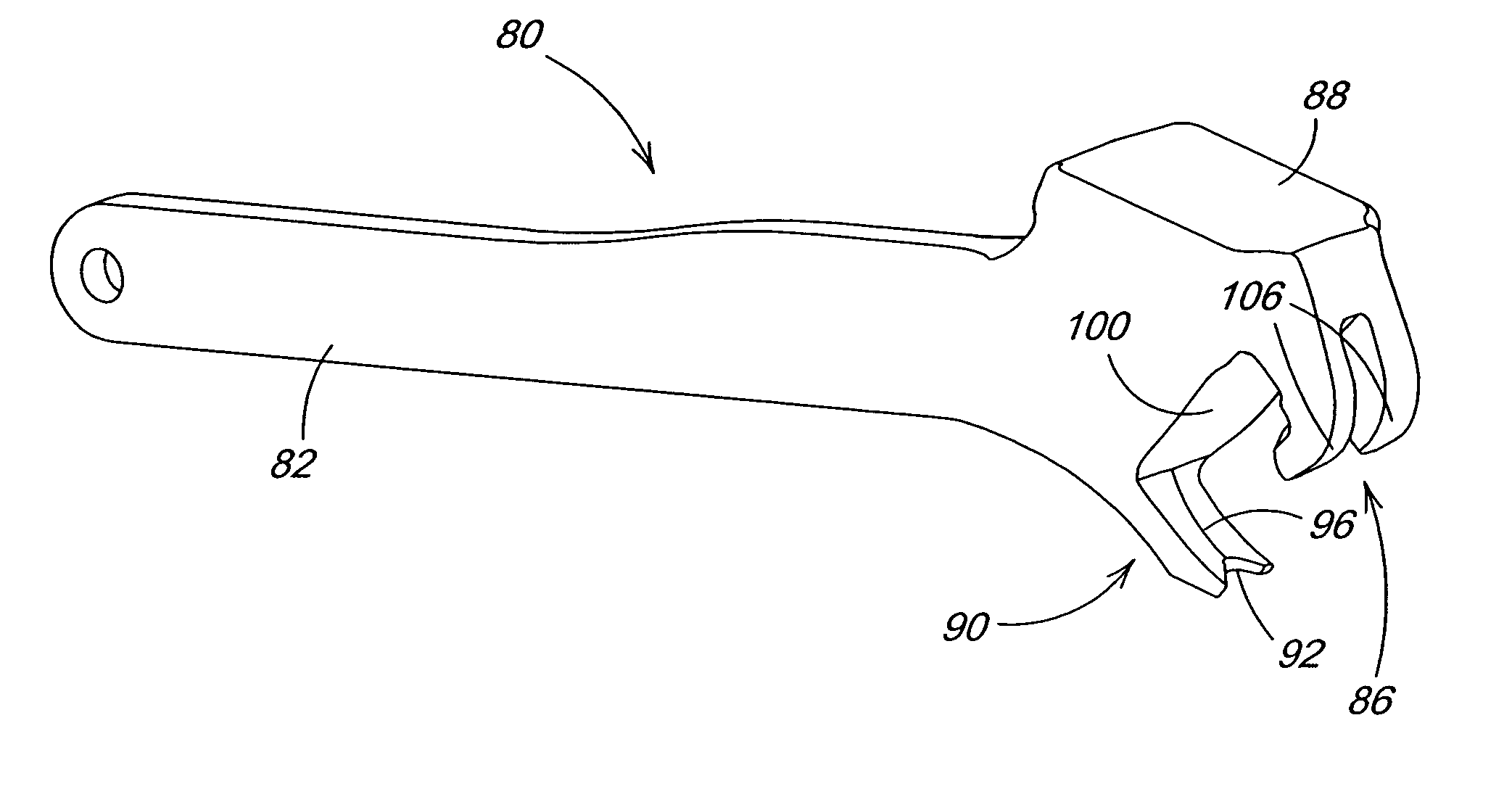 Tool for a knock-on sweep structure