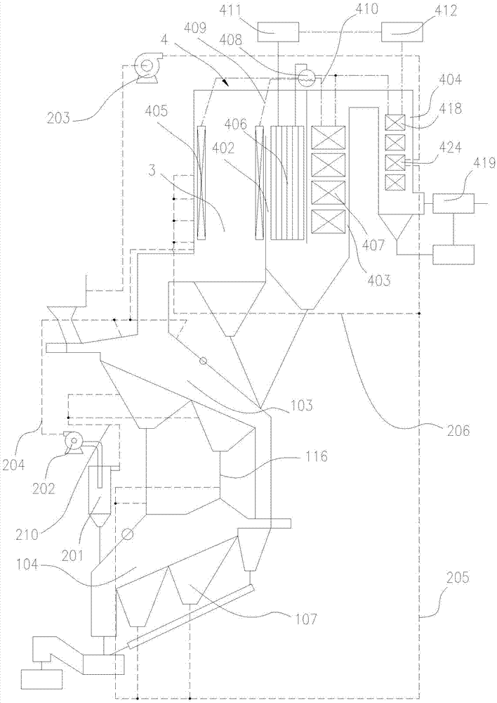 Double-layered mechanical grate type garbage gasifying incinerator and boiler system