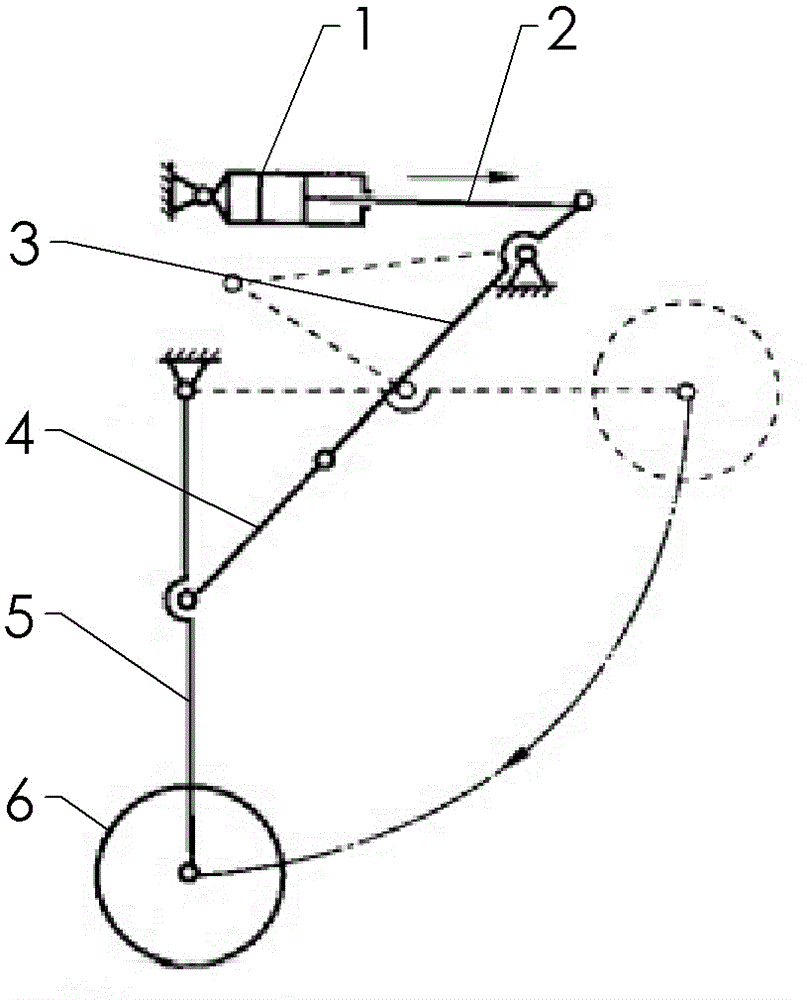 Cutting head folding device of concrete cutting machine