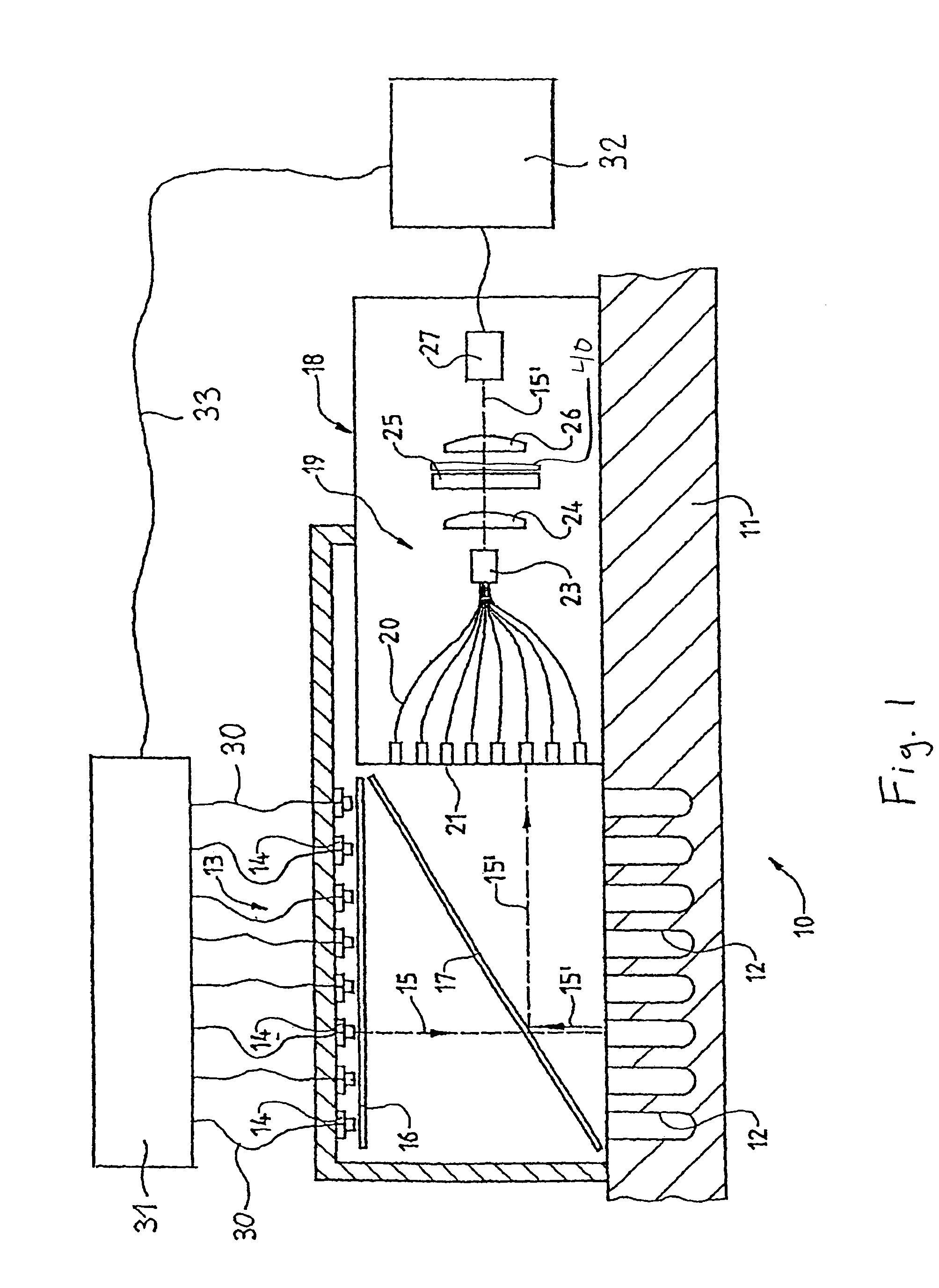 Light diffuser used in a testing apparatus