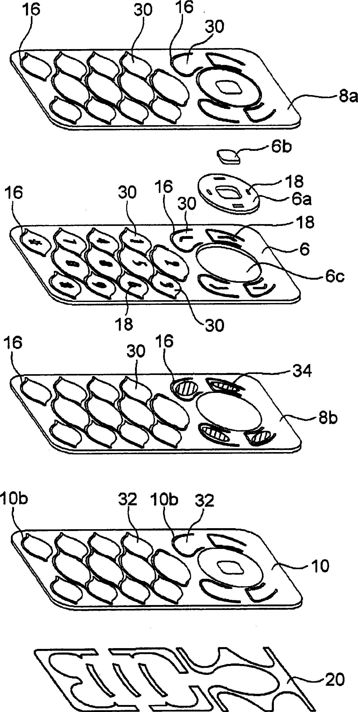 Push-button switch member and its manufacturing method