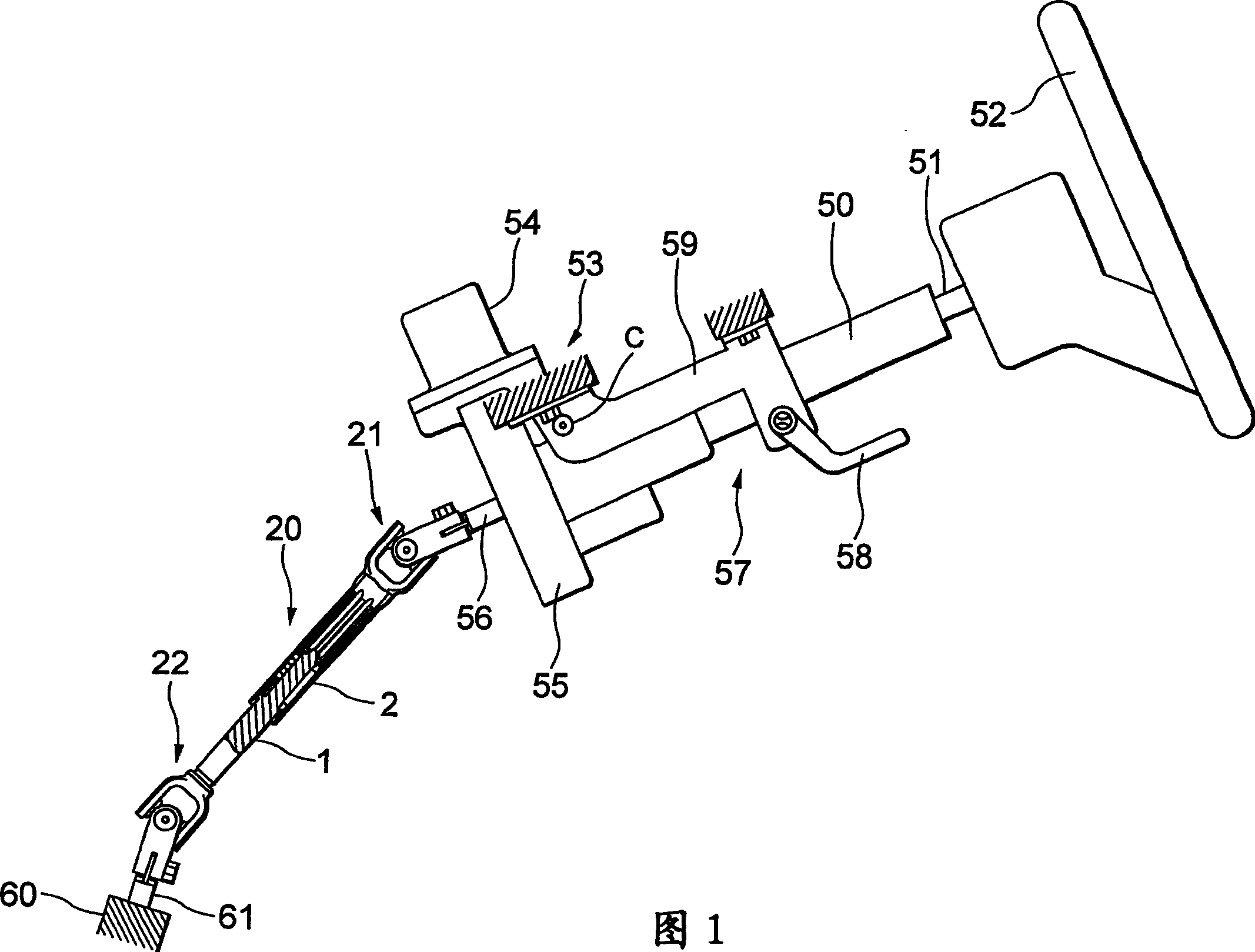 Steering device for motor vehicle