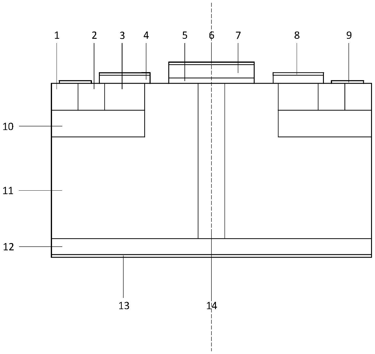 AlGaN/GaN heterojunction vertical type field effect transistor with P type shielding layer and manufacturing method of field effect transistor